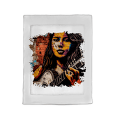 Guitar Inspires Her Art Comforter - Twin - Beyond T-shirts